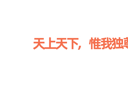 天上天下,惟我独尊